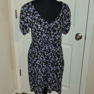 BP Black Purple Adora Floral Dress